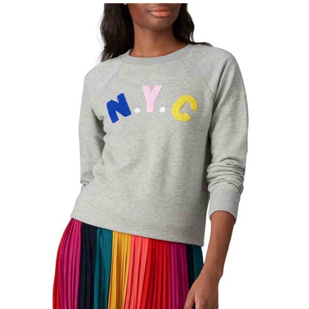 J. Crew 100% cotton grey N.Y.C. crew neck sweatshirt size M in EUC